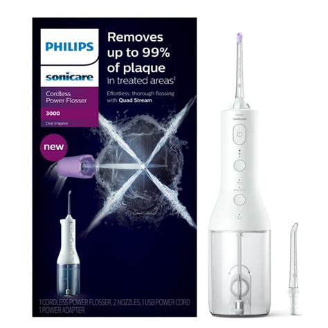 Philips sonicare power flosser 3000 - The Philips Sonicare Power Flosser 5000 builds off the 3000 model — it has the same size water reservoir and has two flossing modes, 10 water pressure intensity options and comes with two nozzles.